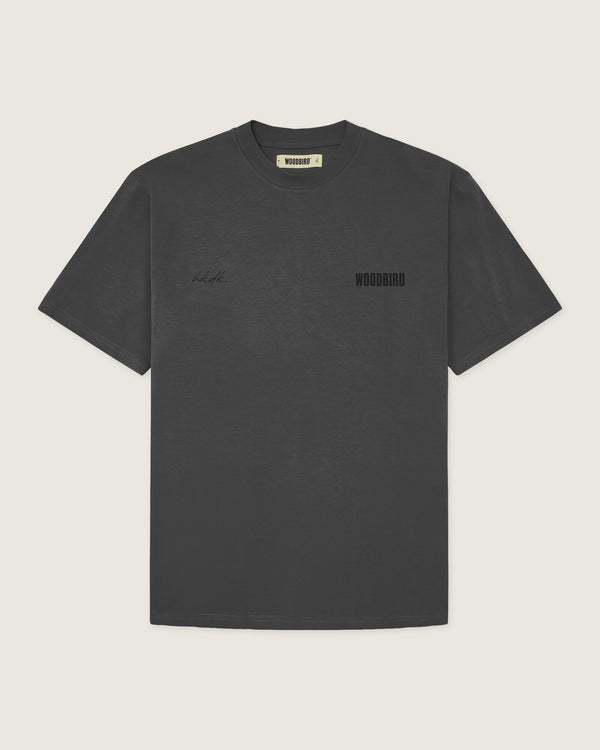 Woodbird WBBaine 8410 Tee T-Shirts Asphalt-Black