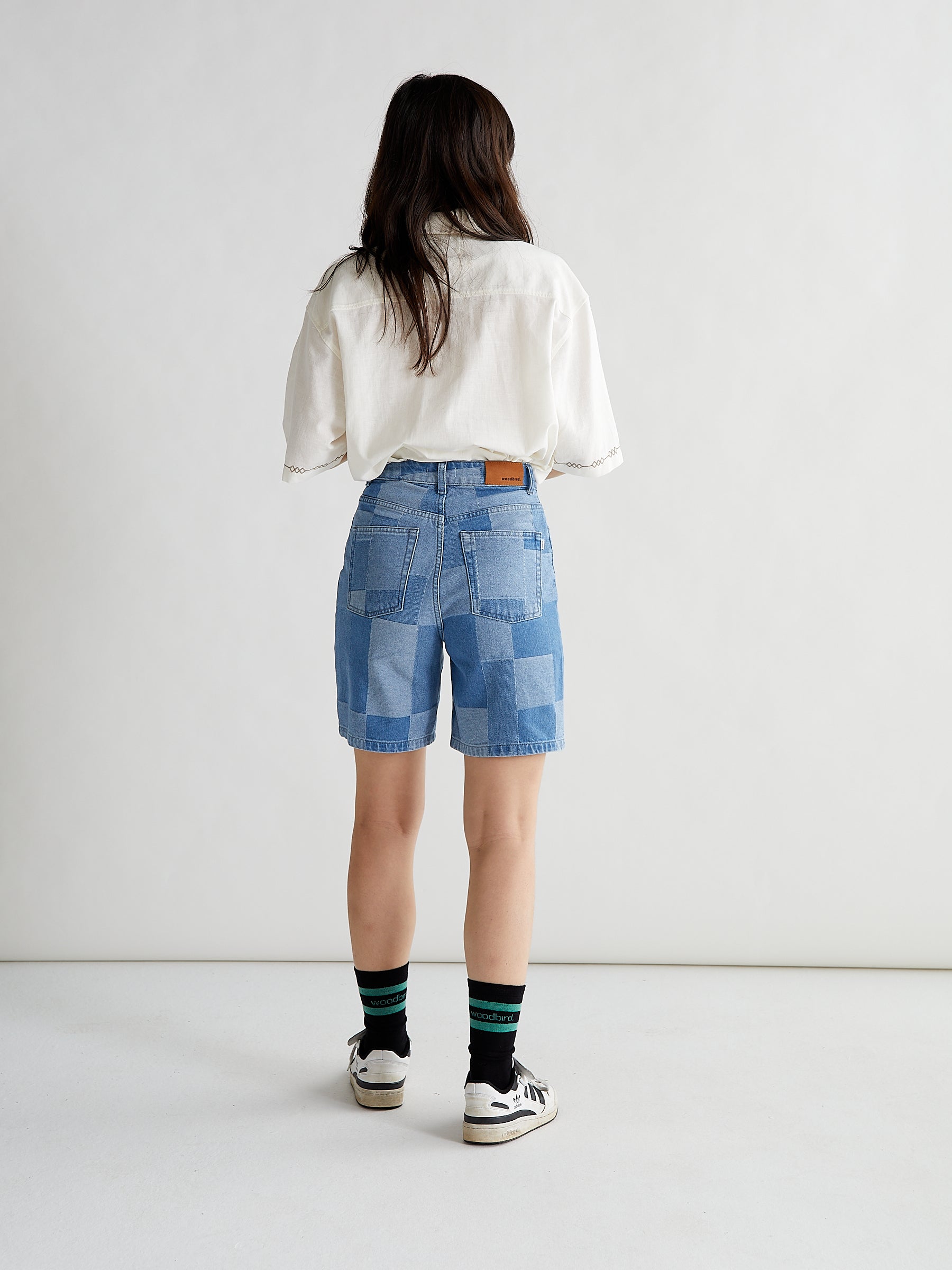 Woodbird Female Maggie Patchwork Shorts Shorts Blue